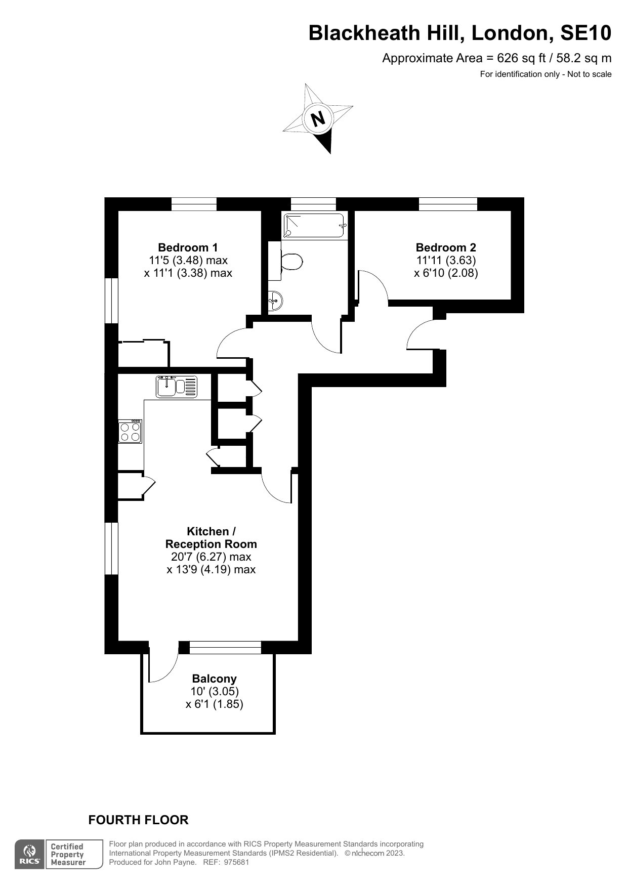 Flat for sale in Blackheath Hill, London, , SE10 | John Payne